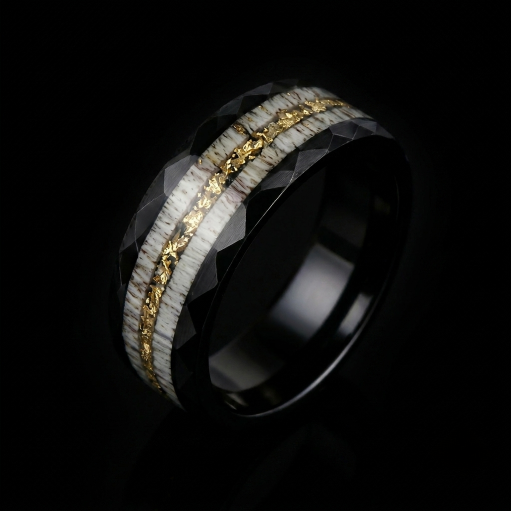 The Vertex Band | Beveled Geometric Stainless Steel Ring