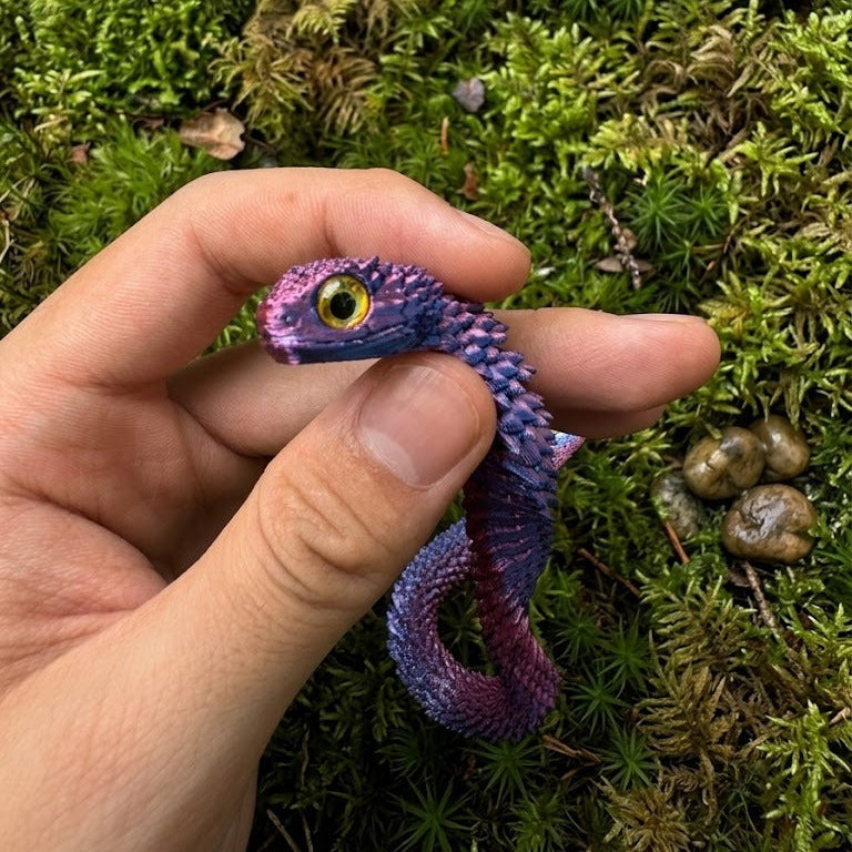 3D Printed Articulated Bionic Snake | Desktop Fidget Stress-Relief Toy (30cm / 11.8")