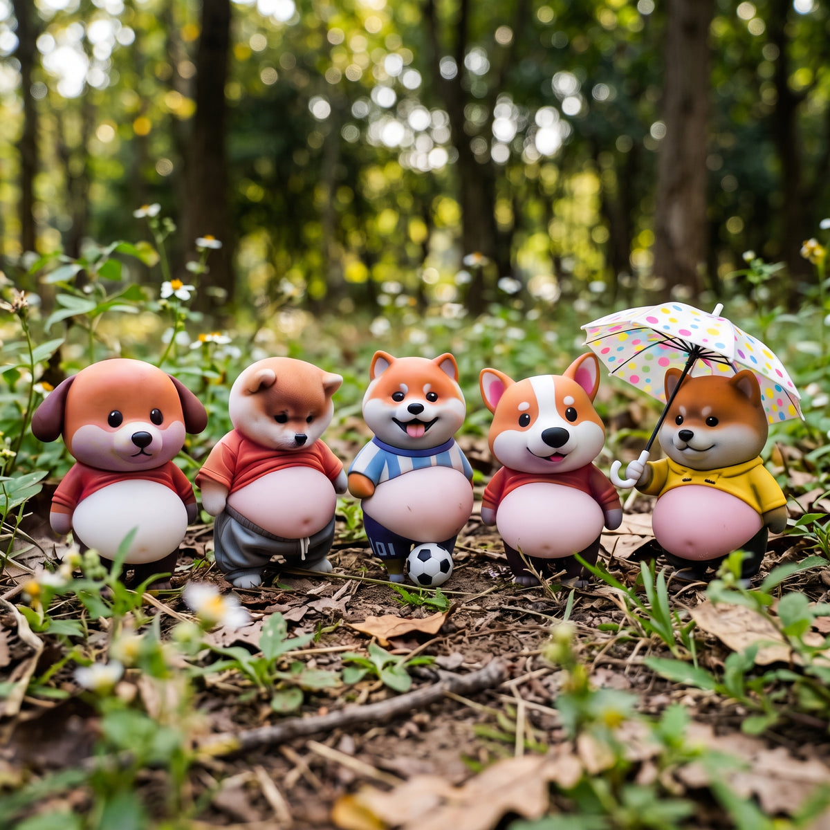 Shiba Squish Stickers — 5 Pack