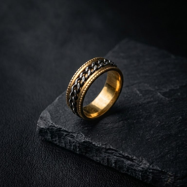 The "Gear" Chain Spinner Ring | Fidget Band