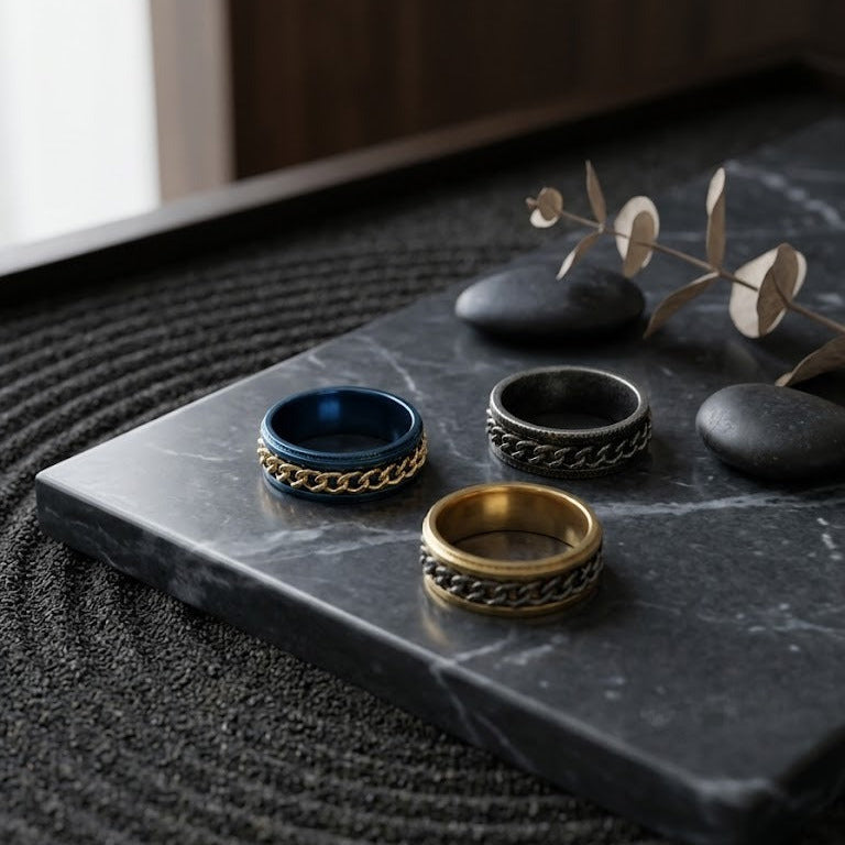 The "Gear" Chain Spinner Ring | Fidget Band
