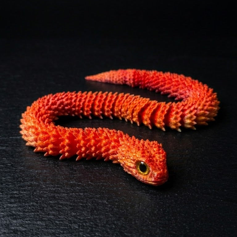 3D Printed Articulated Bionic Snake | Desktop Fidget Stress-Relief Toy (30cm / 11.8")
