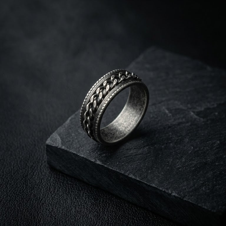 The "Gear" Chain Spinner Ring | Fidget Band