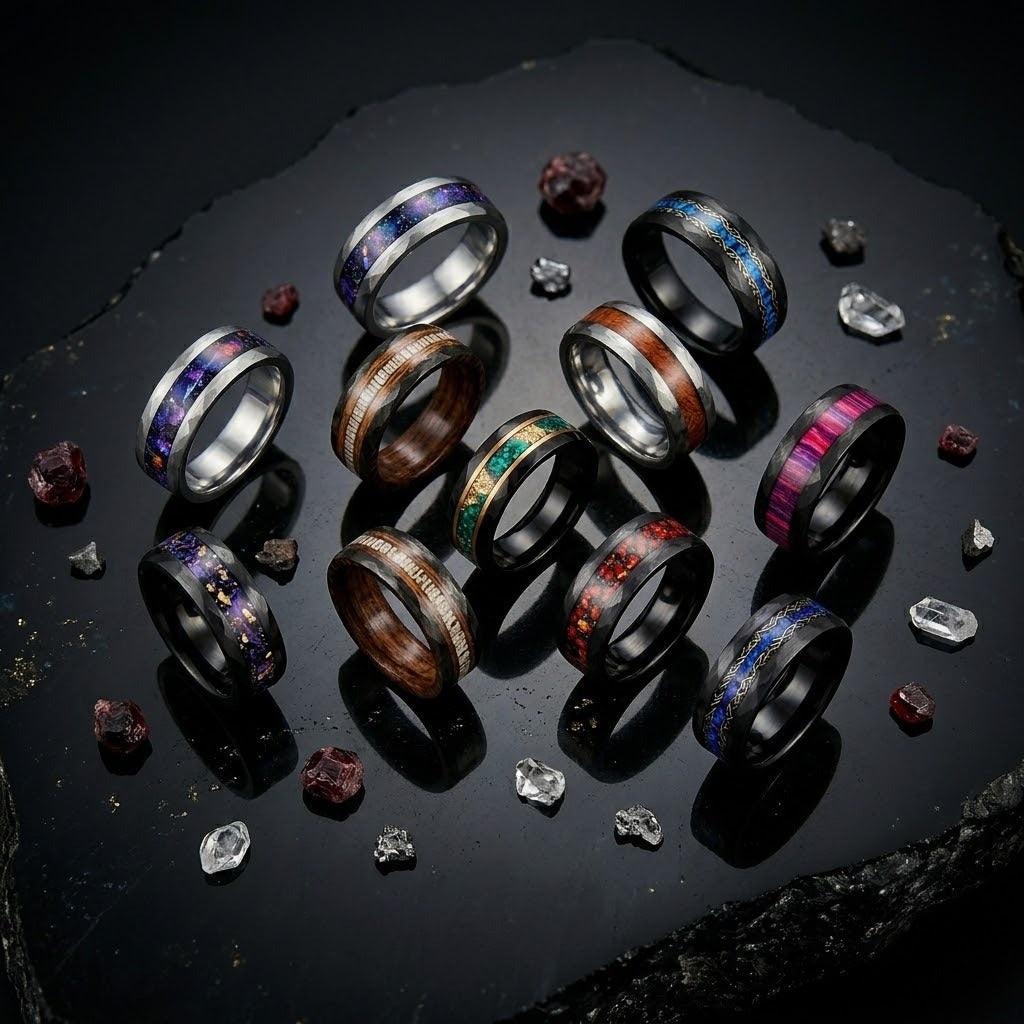 The Vertex Band | Beveled Geometric Stainless Steel Ring
